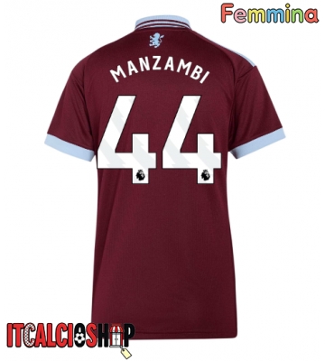 Aston Villa Johan Manzambi #44 Prima Maglia Femmina 2026-27 Manica Corta